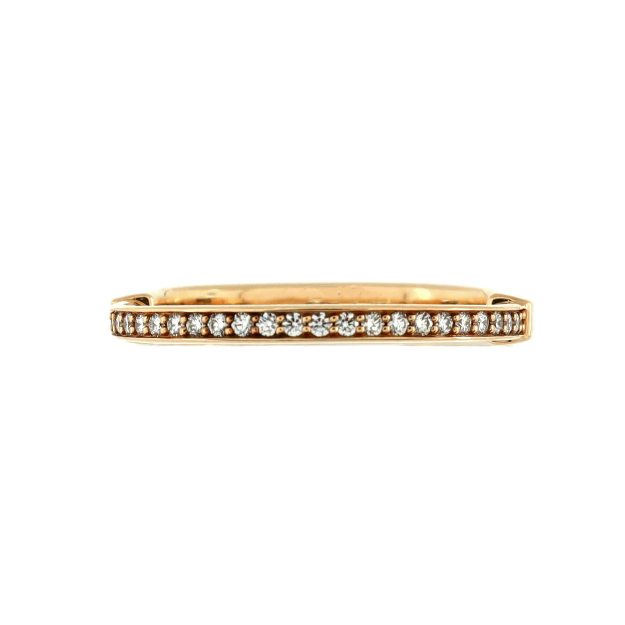 Lock Ring 18K Rose Gold with Diamonds - Deep Luxury