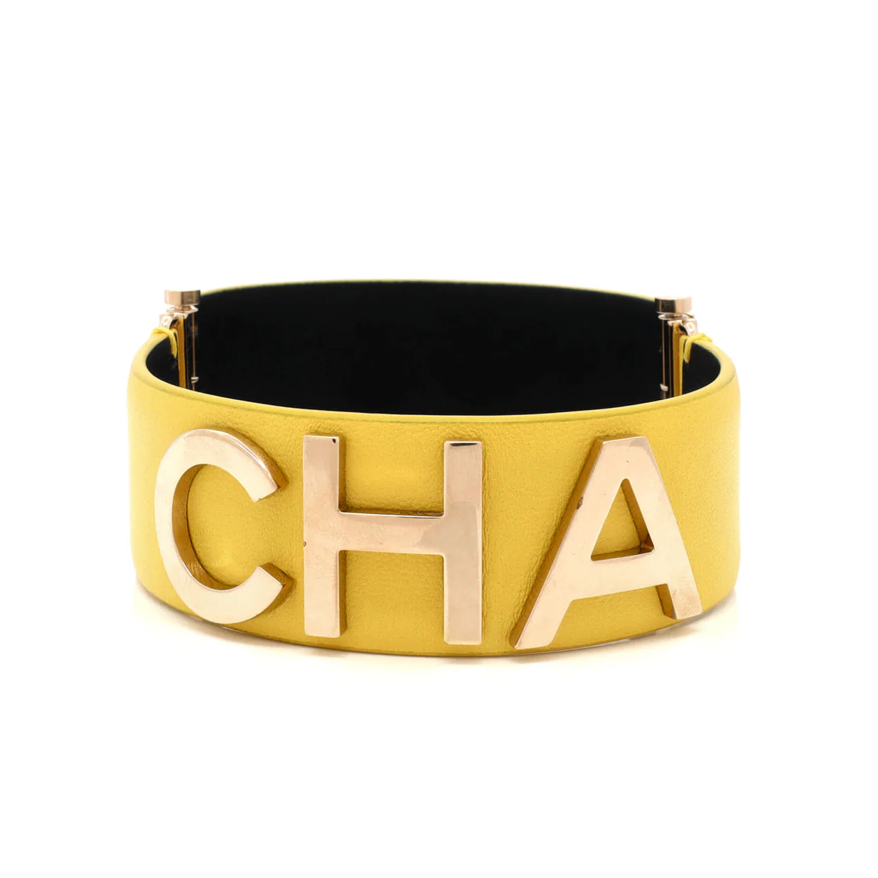 CHA-NEL Logo Cuff Bracelet Set Leather with Metal - Deep Luxury