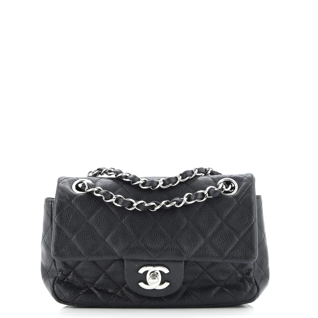 Classic Single Flap Bag Quilted Caviar Mini - Deep Luxury