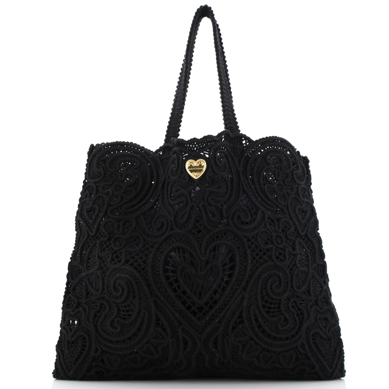 Beatrice Tote Bag Crochet Lace Jacquard Large - Deep Luxury