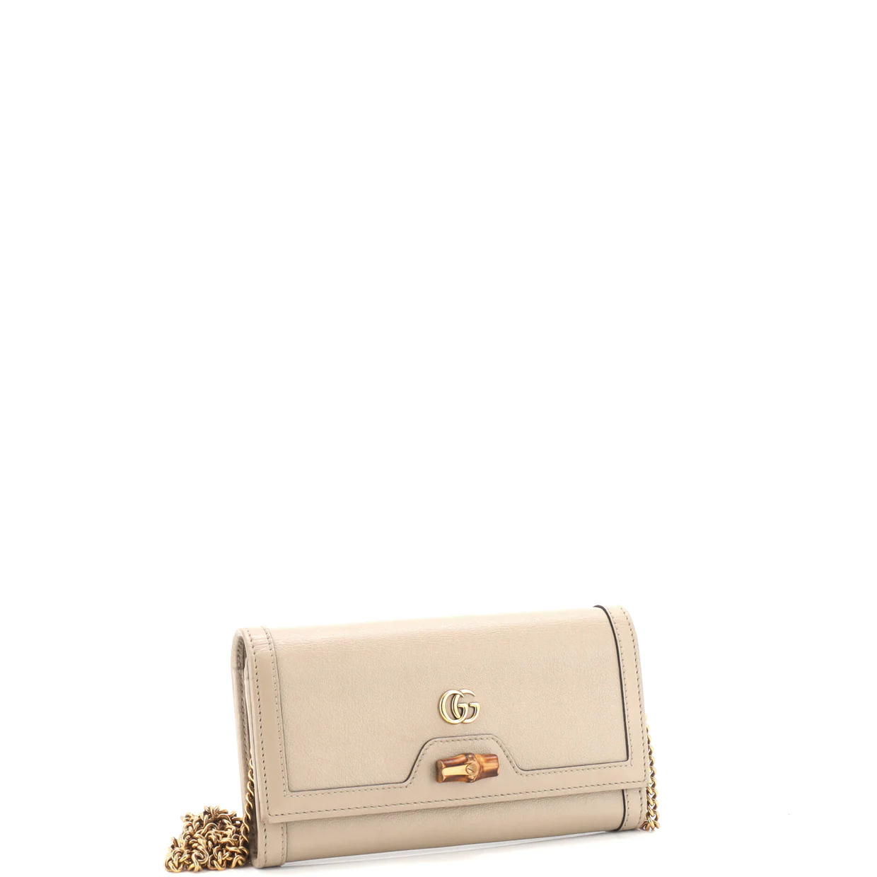 Diana Wallet on Chain Leather - Deep Luxury