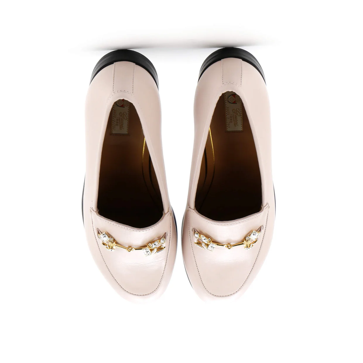 Women's Jordaan Loafers Leather with Crystals - Deep Luxury