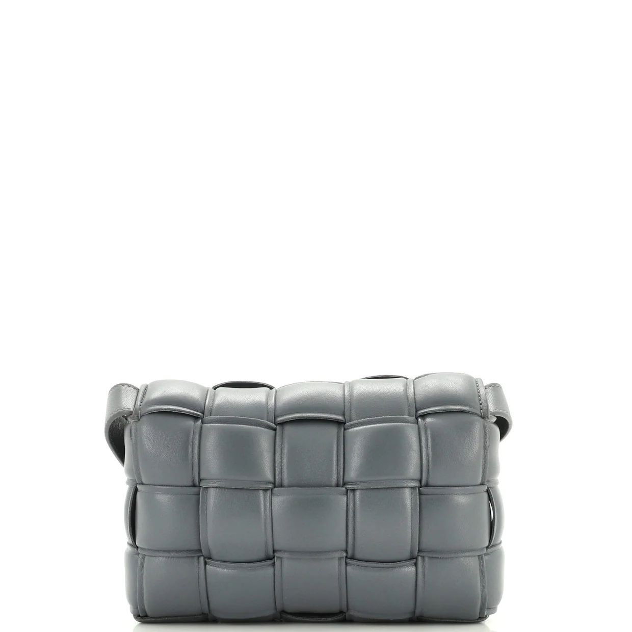 Cassette Crossbody Bag Padded Maxi Intrecciato Leather Small - Deep Luxury
