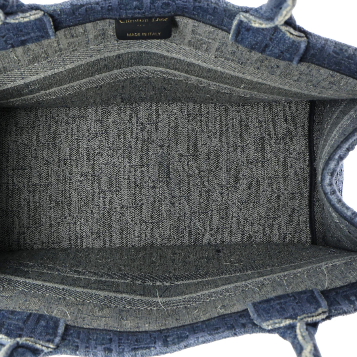 Book Tote Oblique Denim Small - Deep Luxury