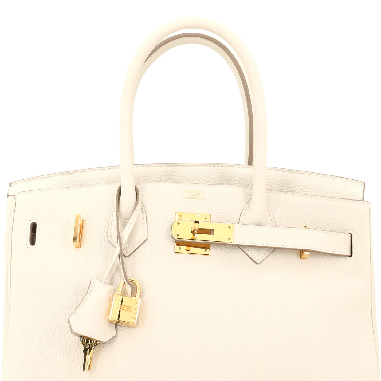 Birkin Handbag Light Clemence with Gold Hardware 30 - Deep Luxury