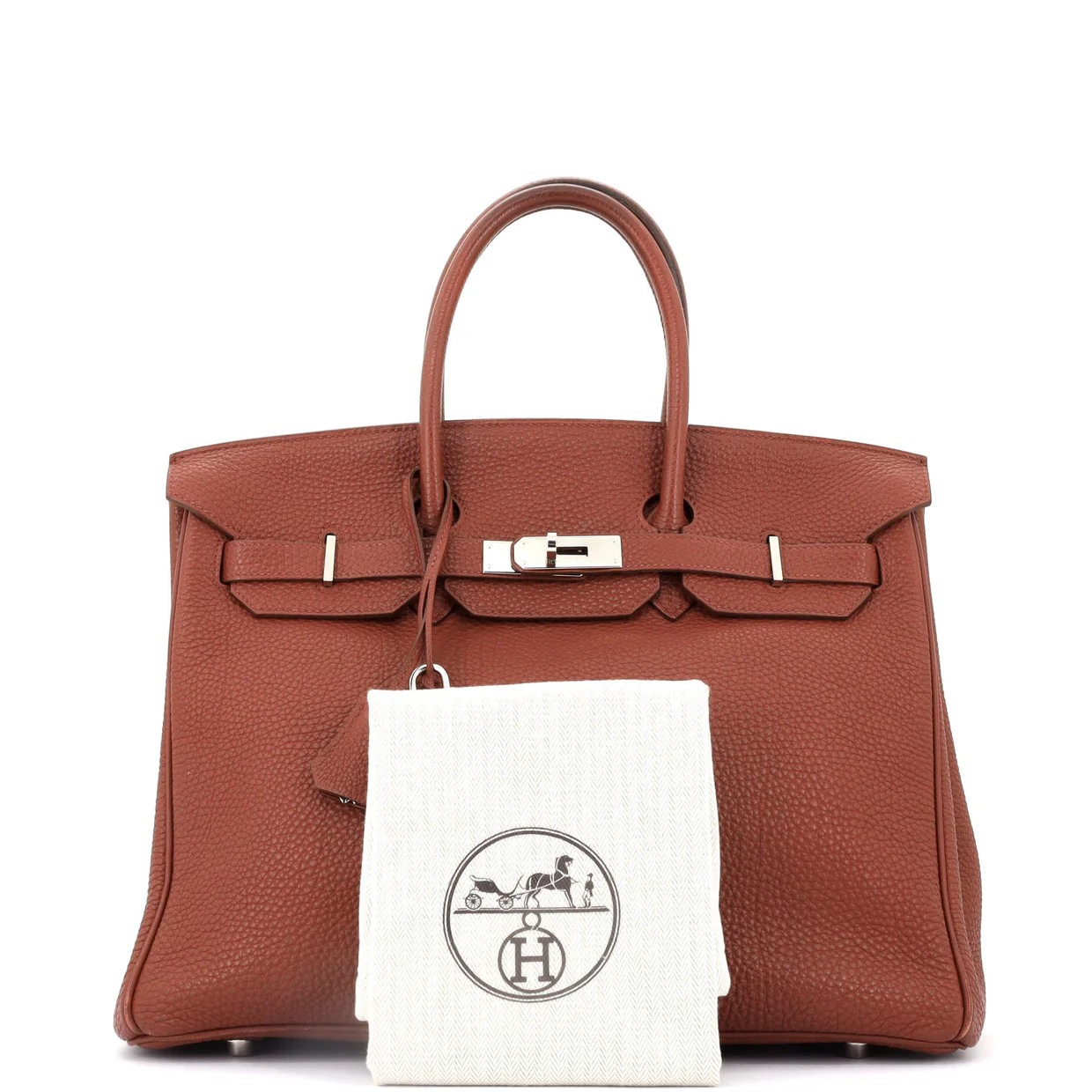 Birkin Handbag Sienne Togo with Palladium Hardware 35 - Deep Luxury