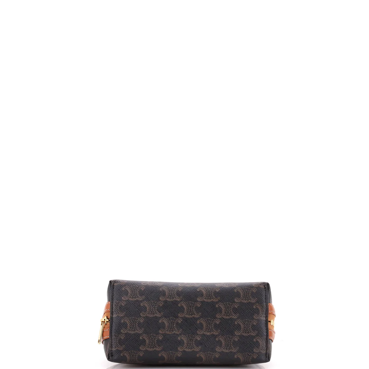 Zip Around Chain Clutch Triomphe Coated Canvas - Deep Luxury