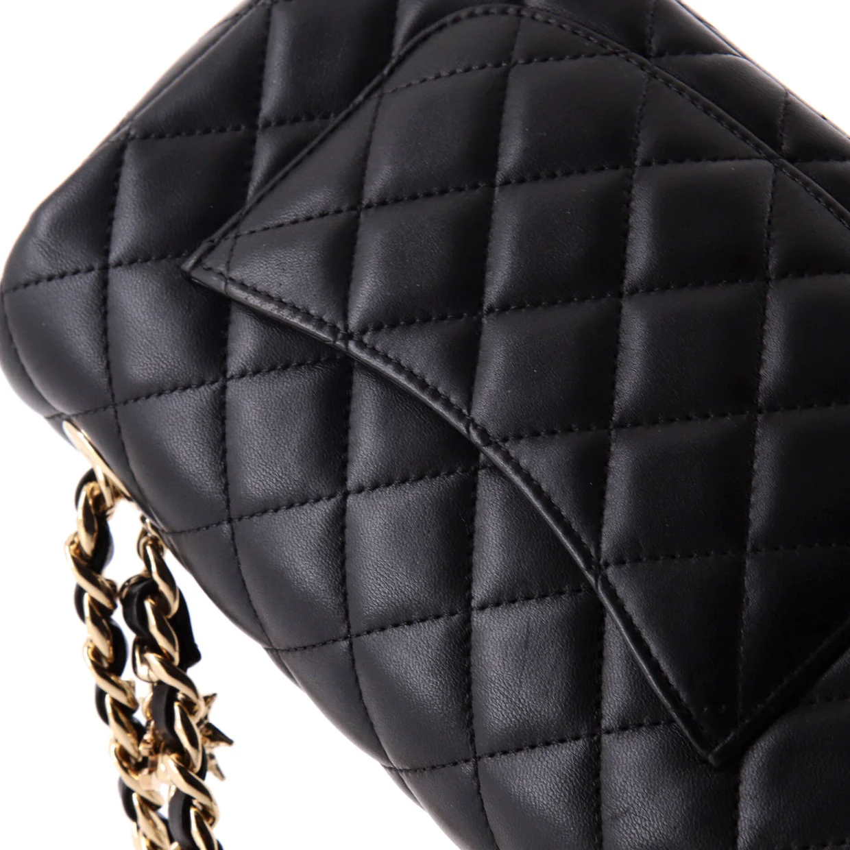 Coco Charms Classic Single Flap Bag Quilted Lambskin Mini - Deep Luxury