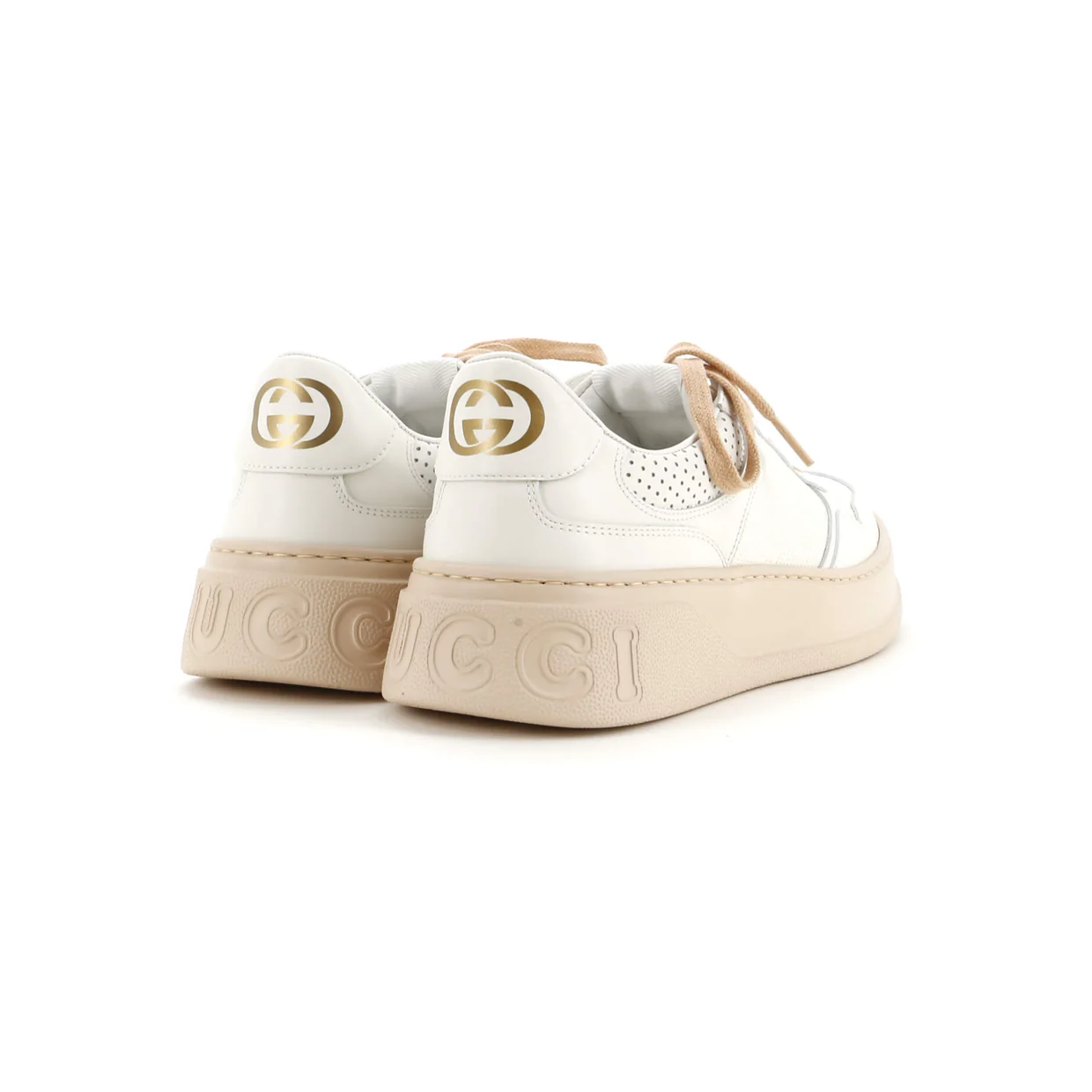 Chunky B Sneakers GG Embossed Perforated Leather - Deep Luxury