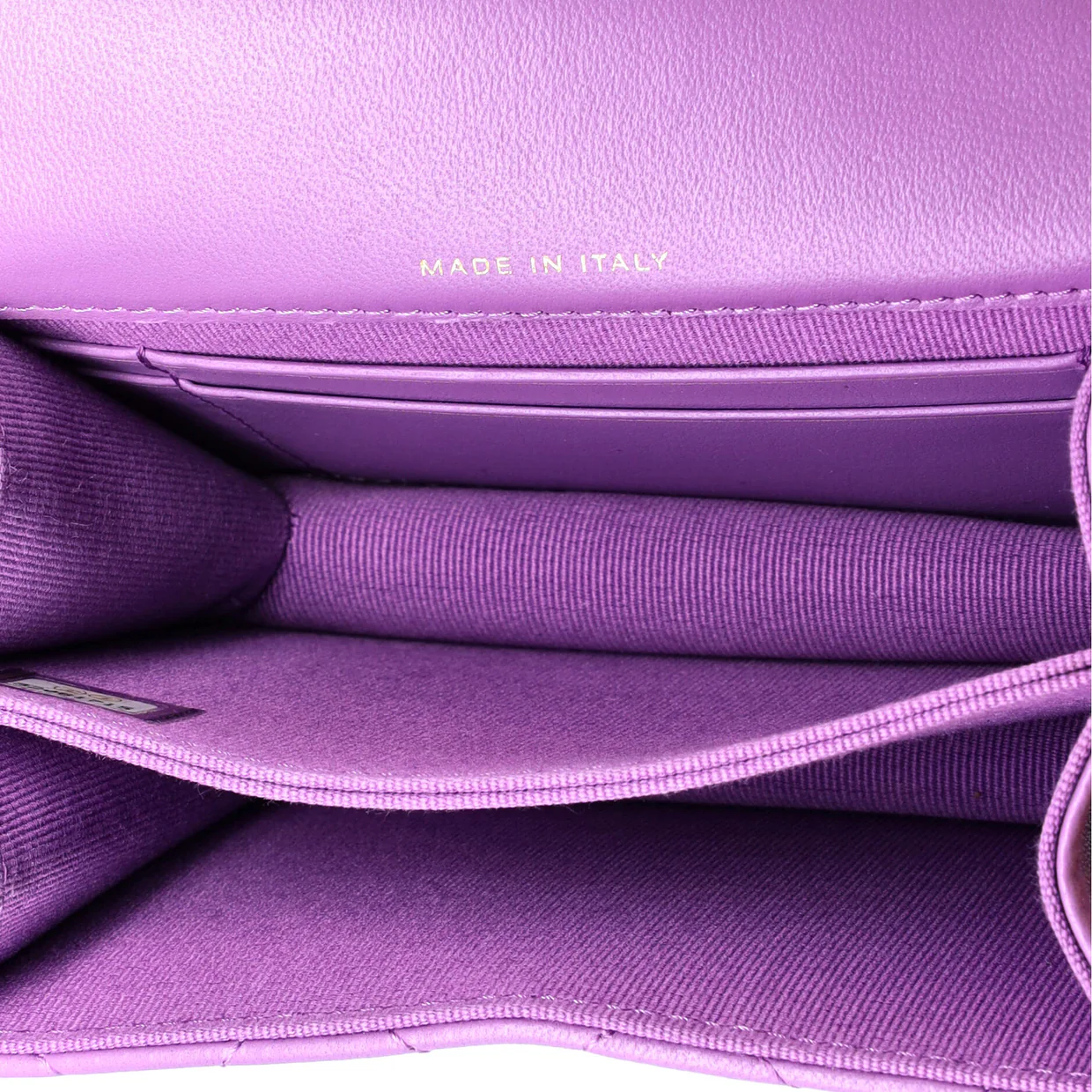 Coco Enamel Top Handle Flap Clutch with Chain Quilted Lambskin - Deep Luxury