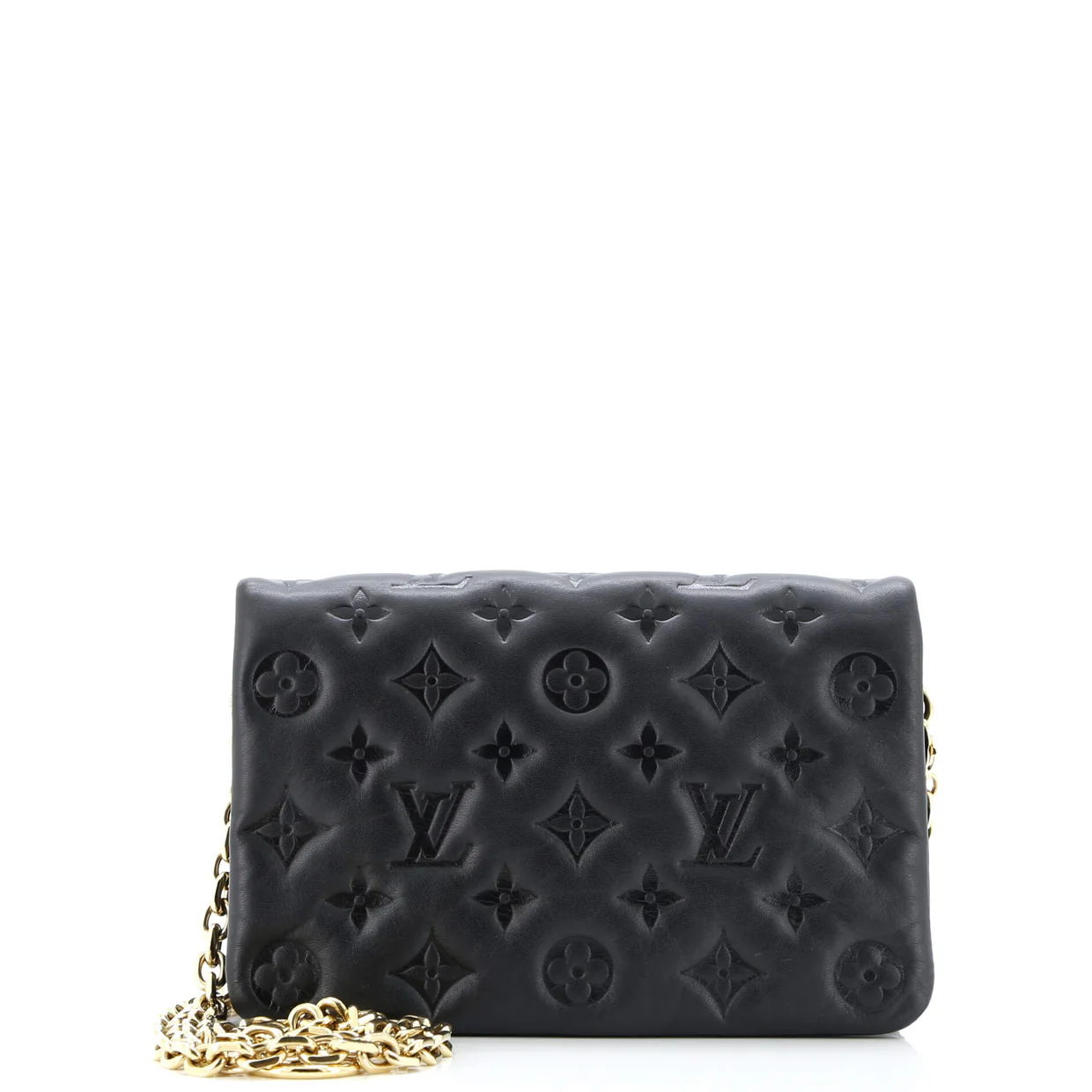 Coussin Pochette Monogram Embossed Lambskin - Deep Luxury