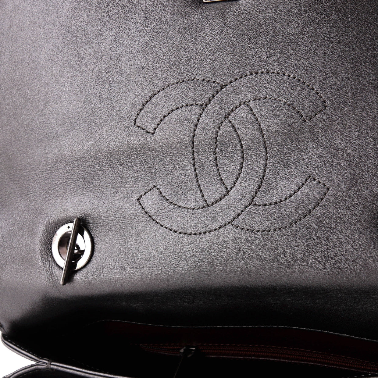 Trendy CC Top Handle Bag Quilted Lambskin Large - Deep Luxury