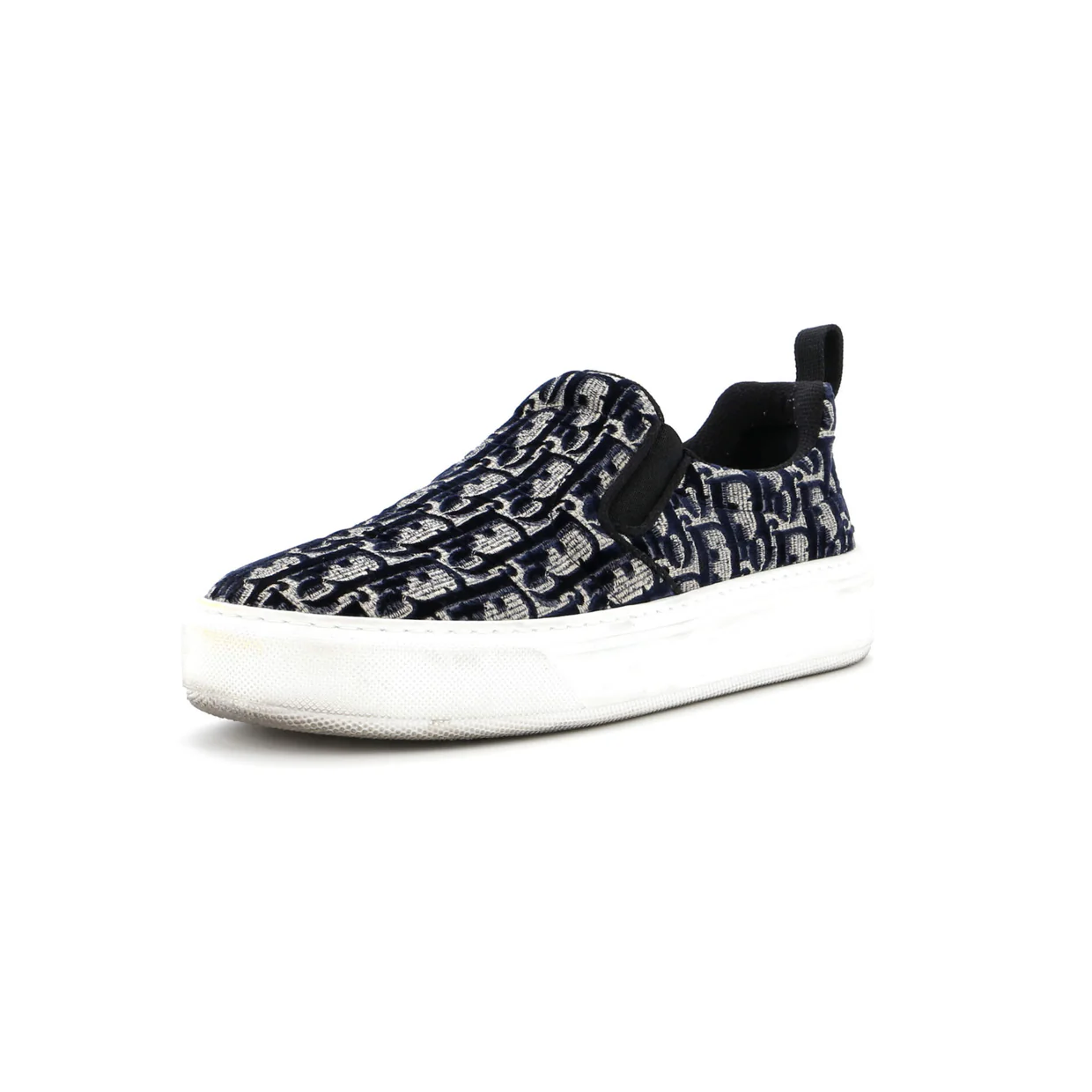 Women's Solar Slip-On Sneakers Oblique Velvet - Deep Luxury