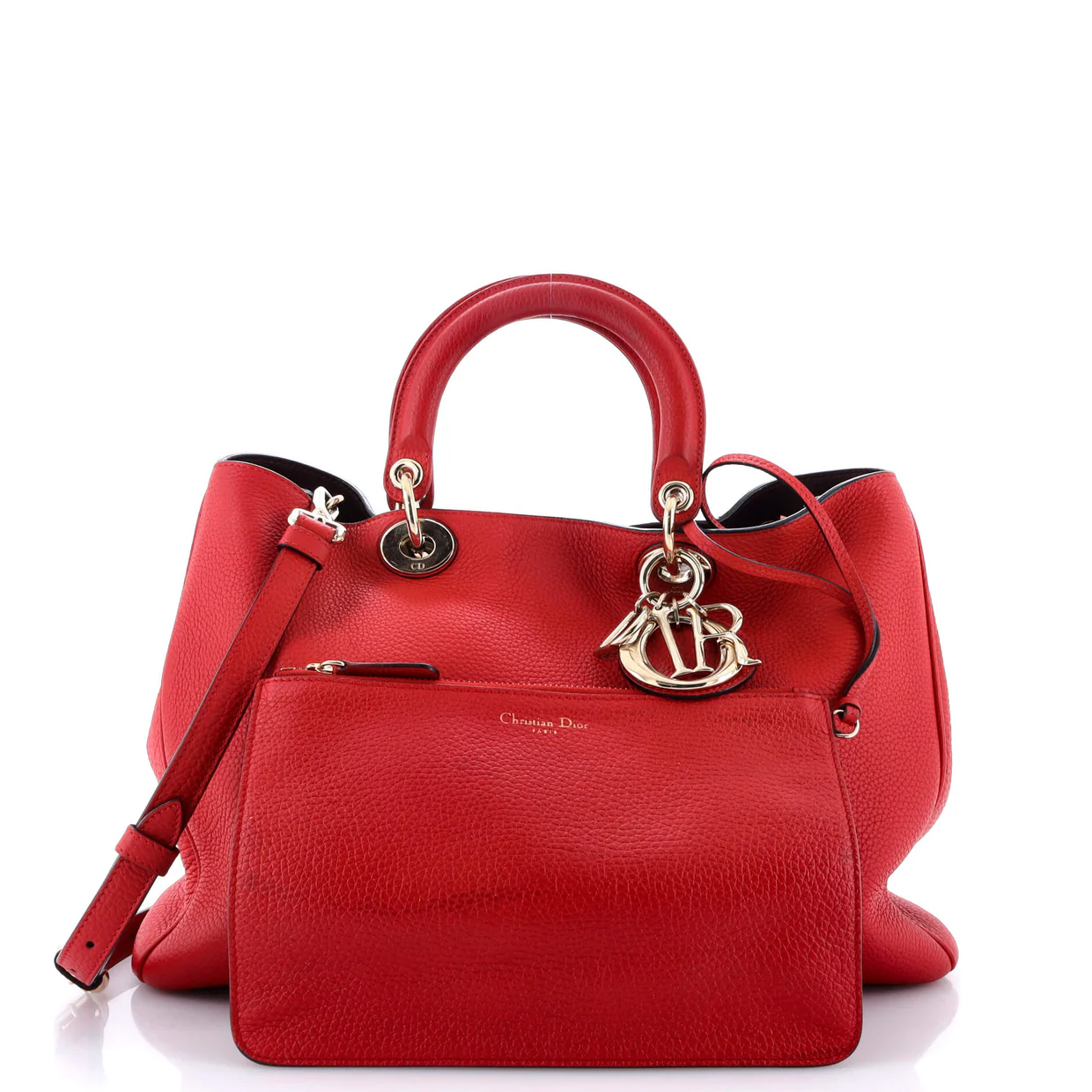 Diorissimo Tote Pebbled Leather Medium - Deep Luxury