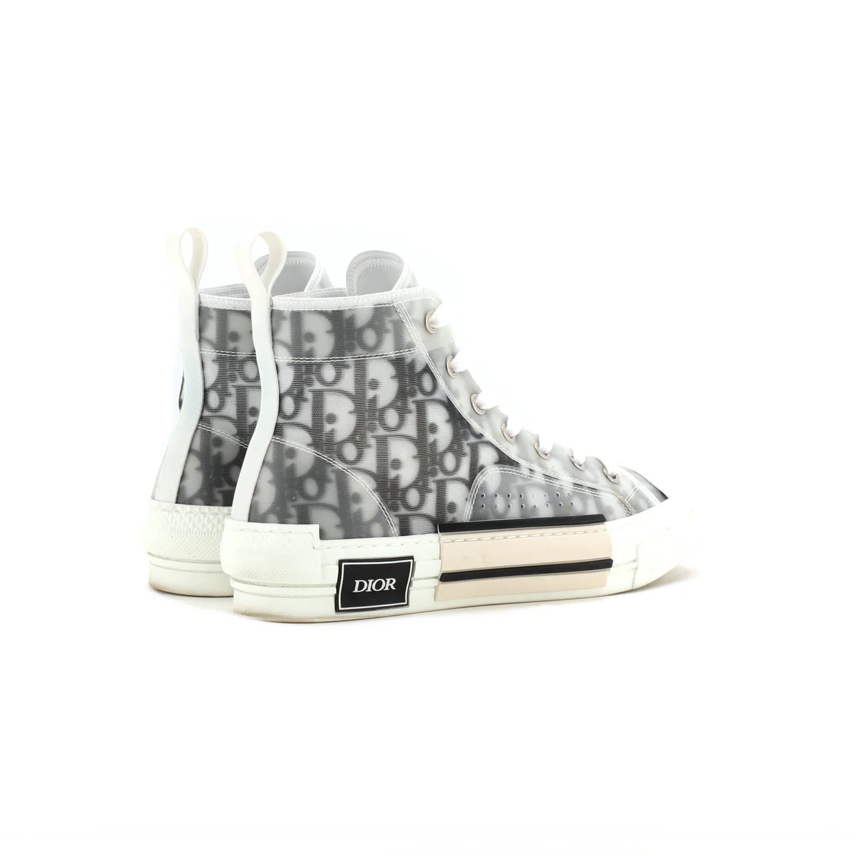 Men's B23 High-Top Sneakers Oblique Coated Canvas and PVC - Deep Luxury
