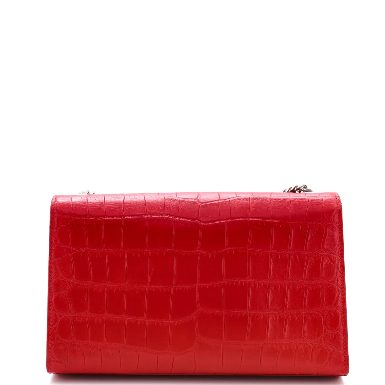 Classic Monogram Tassel Crossbody Bag Crocodile Embossed Leather Medium - Deep Luxury