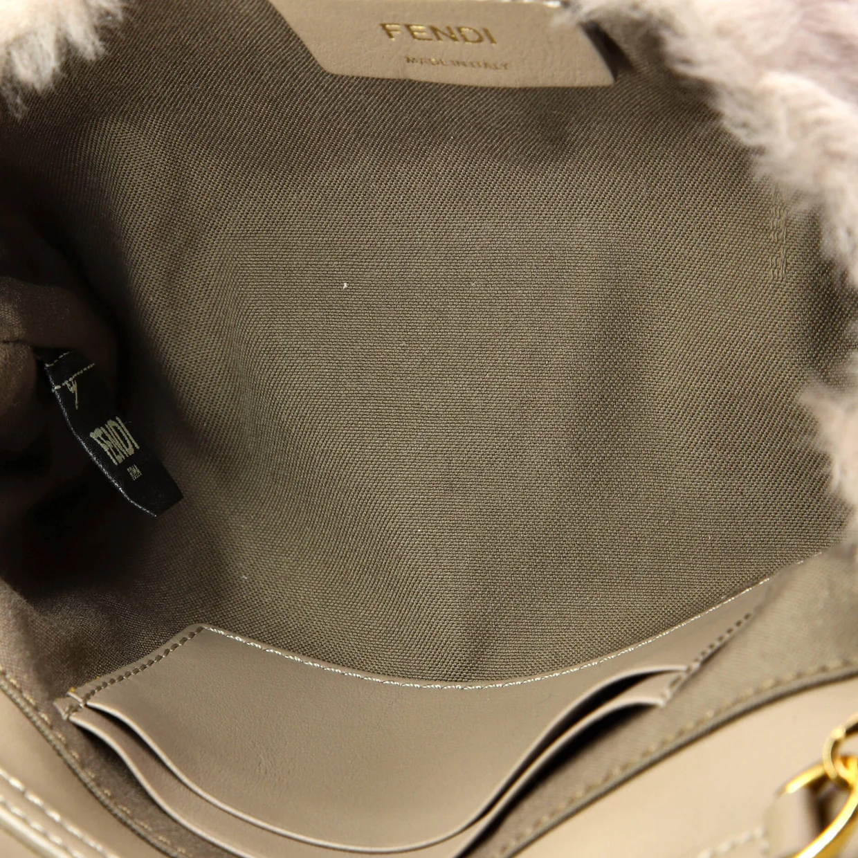 F is Fendi Convertible Belt Bag Shearling - Deep Luxury