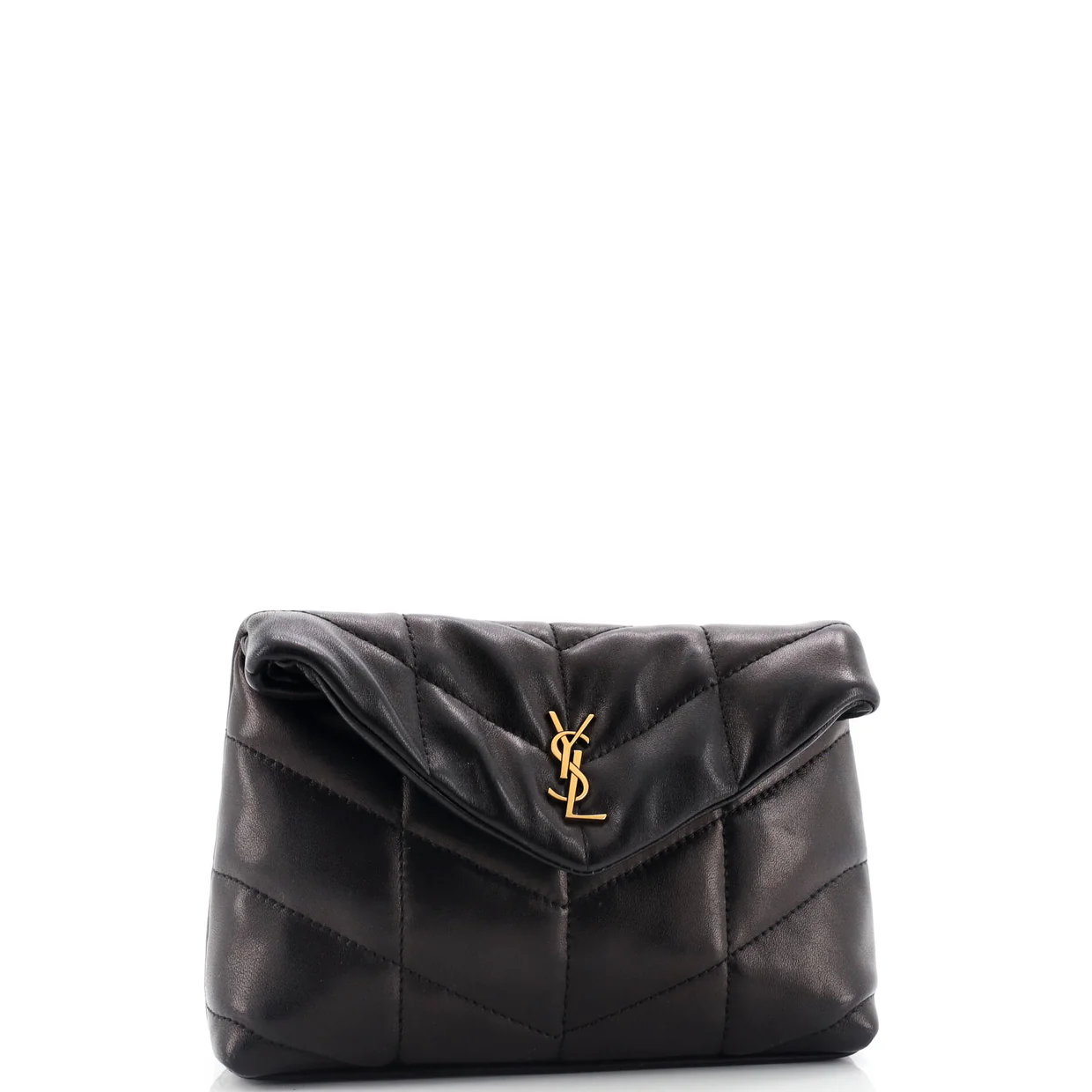 LouLou Puffer Clutch Leather Small - Deep Luxury