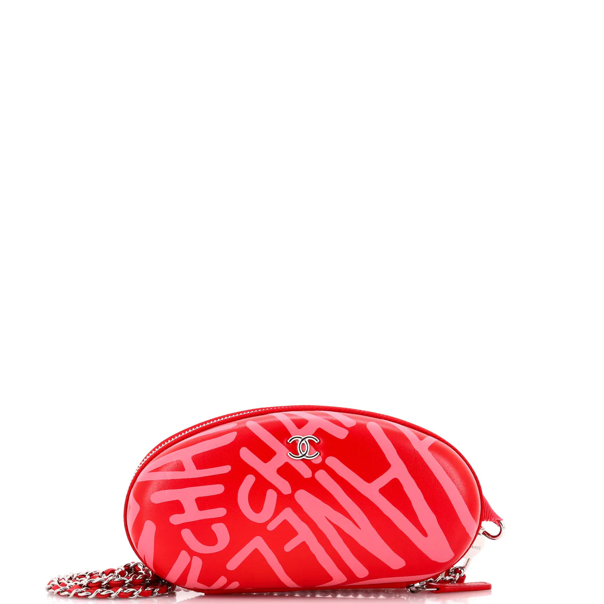 Coco Neige Zip Around Sunglasses Case with Chain Printed Leather - Deep Luxury