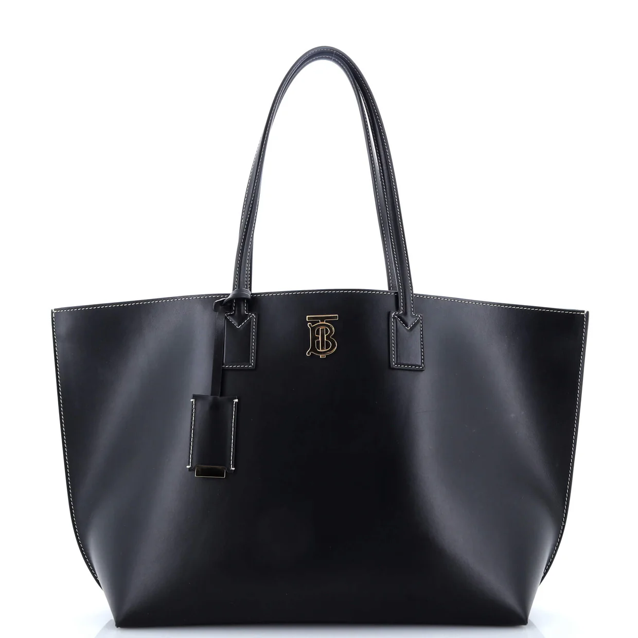 TB Monogram Motif Tote Leather Medium - Deep Luxury
