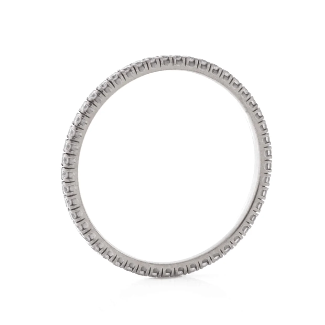 Etincelle de Cartier Eternity Wedding Band Ring 18K White Gold Diamonds 1.5mm - Deep Luxury