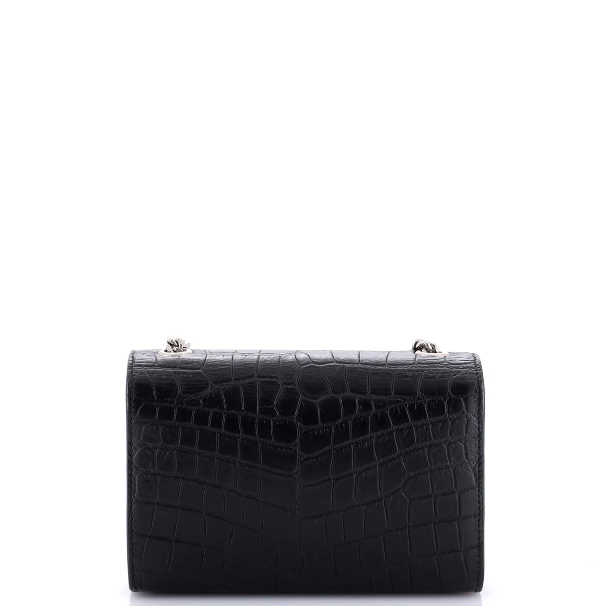 Classic Monogram Tassel Crossbody Bag Crocodile Embossed Leather Small - Deep Luxury