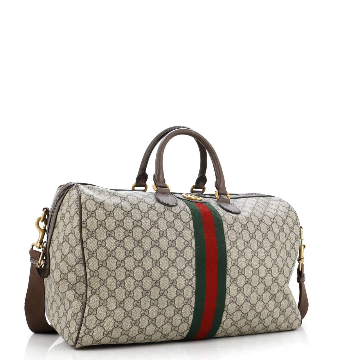 Ophidia Carry On Duffle Bag GG Coated Canvas Medium - Deep Luxury