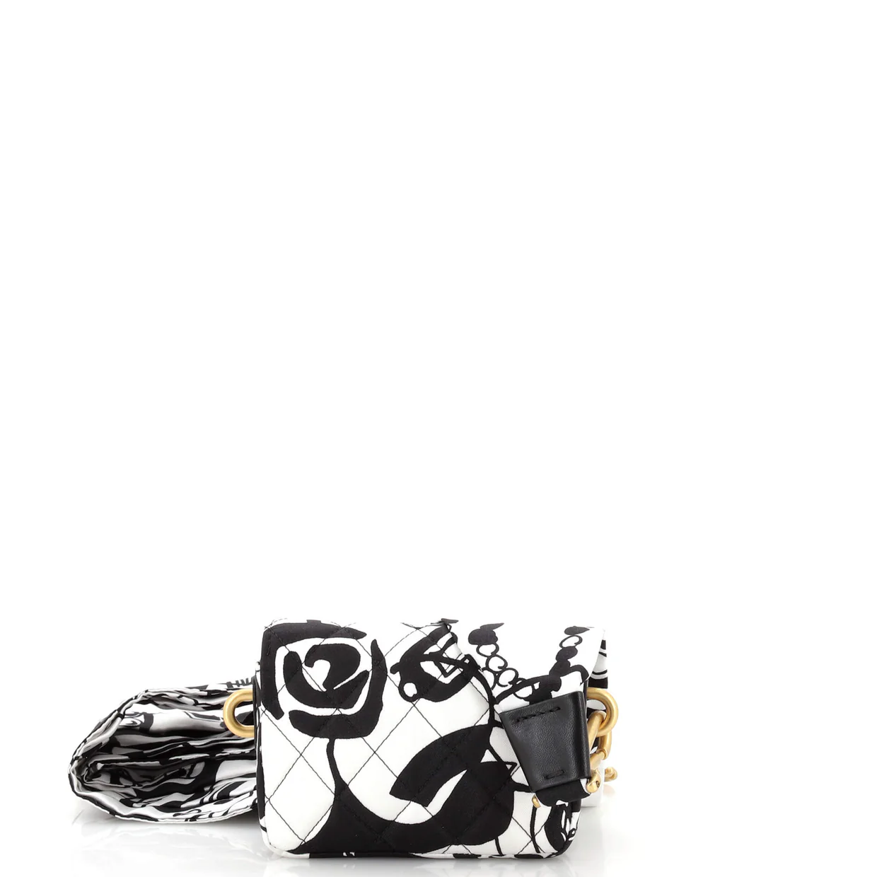 Deer Coco Flap Clutch with Strap Bag Quilted Printed Canvas Mini - Deep Luxury