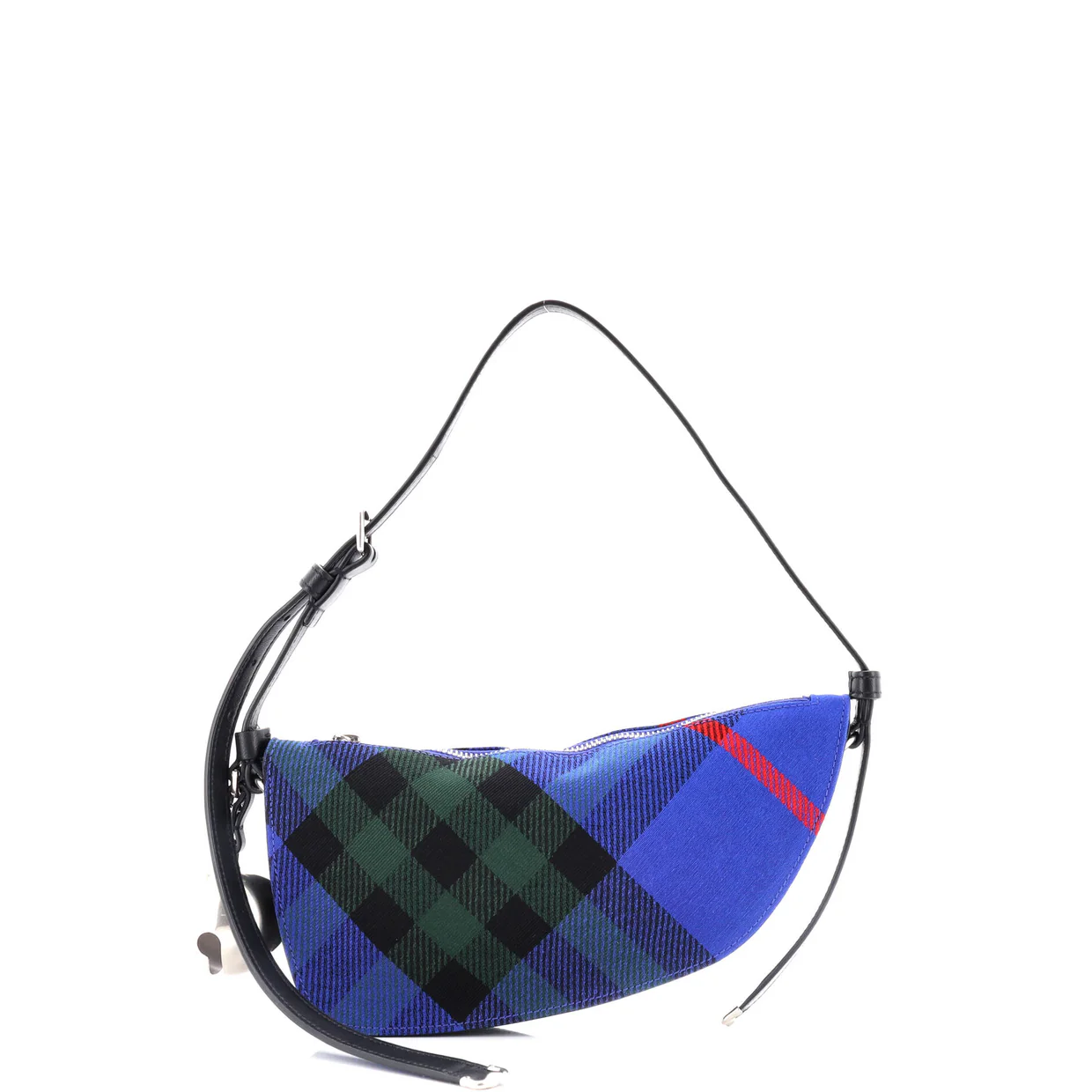 Shield Sling Shoulder Bag Check Canvas and Leather Mini - Deep Luxury