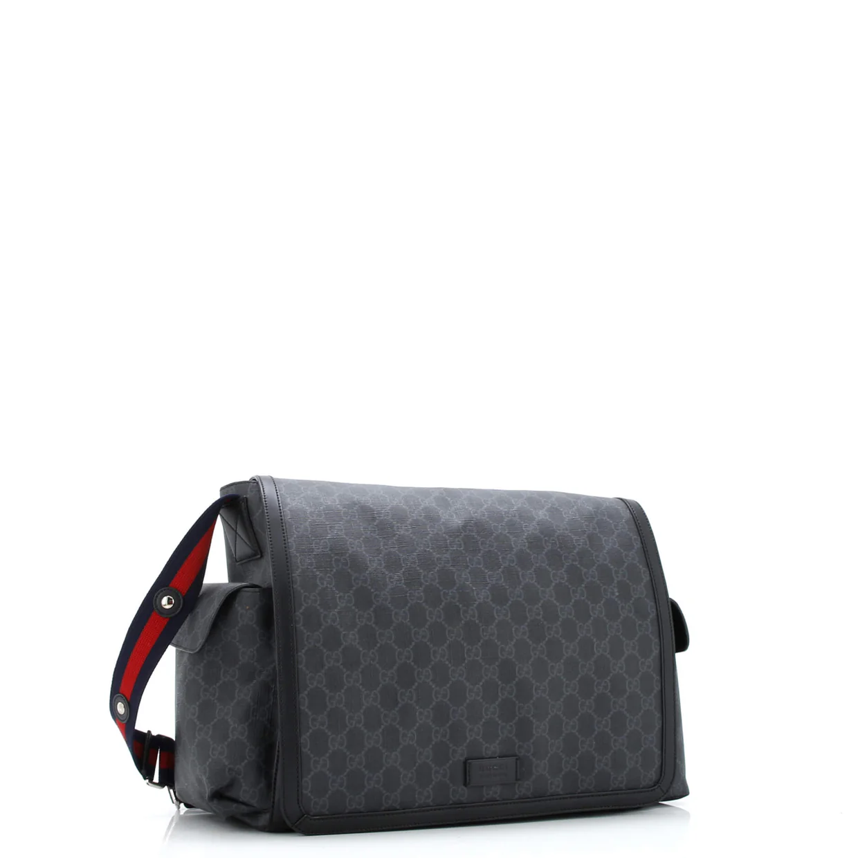 Web Strap Diaper Bag GG Coated Canvas Small - Deep Luxury