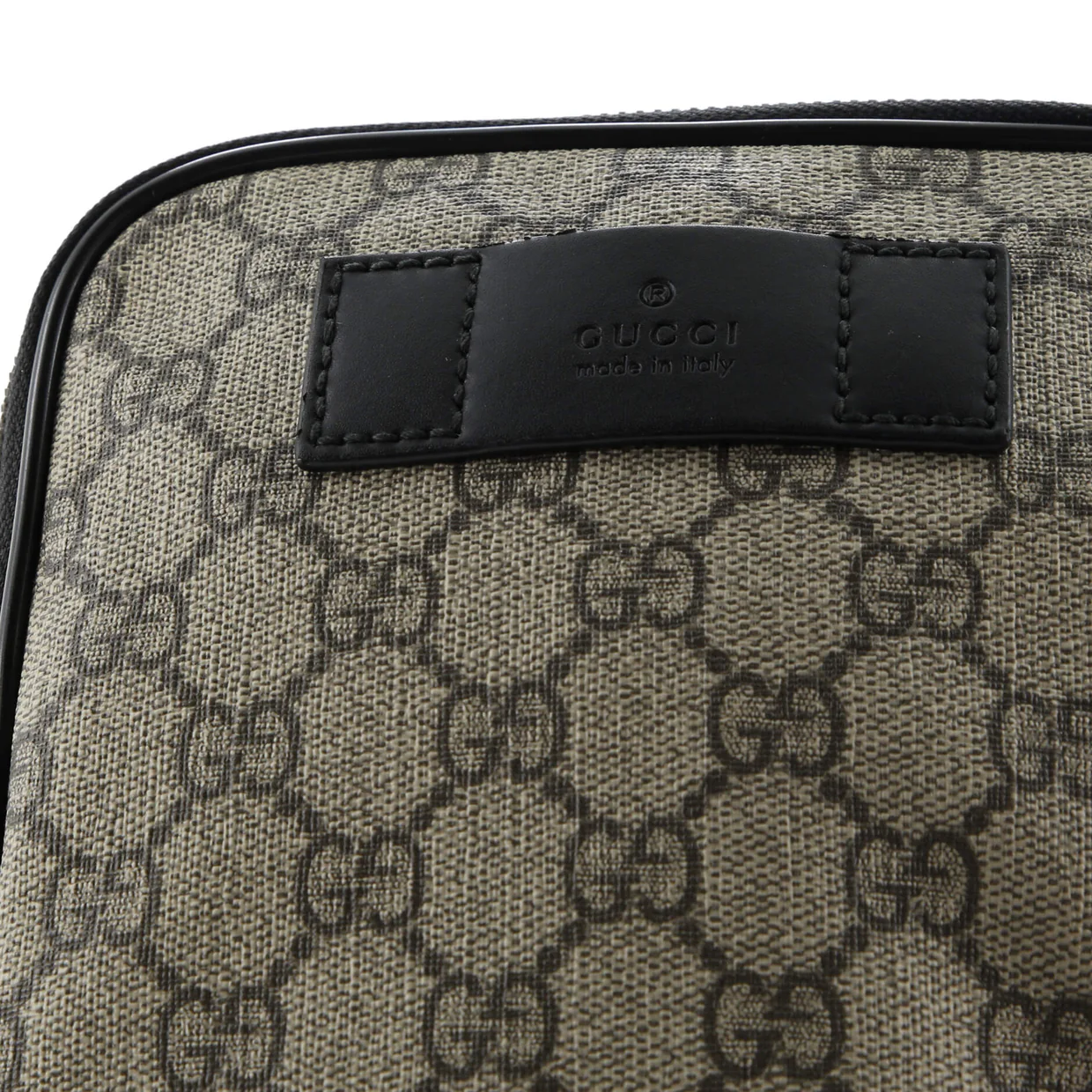 Double Web Belt Bag GG Coated Canvas with Leather - Deep Luxury