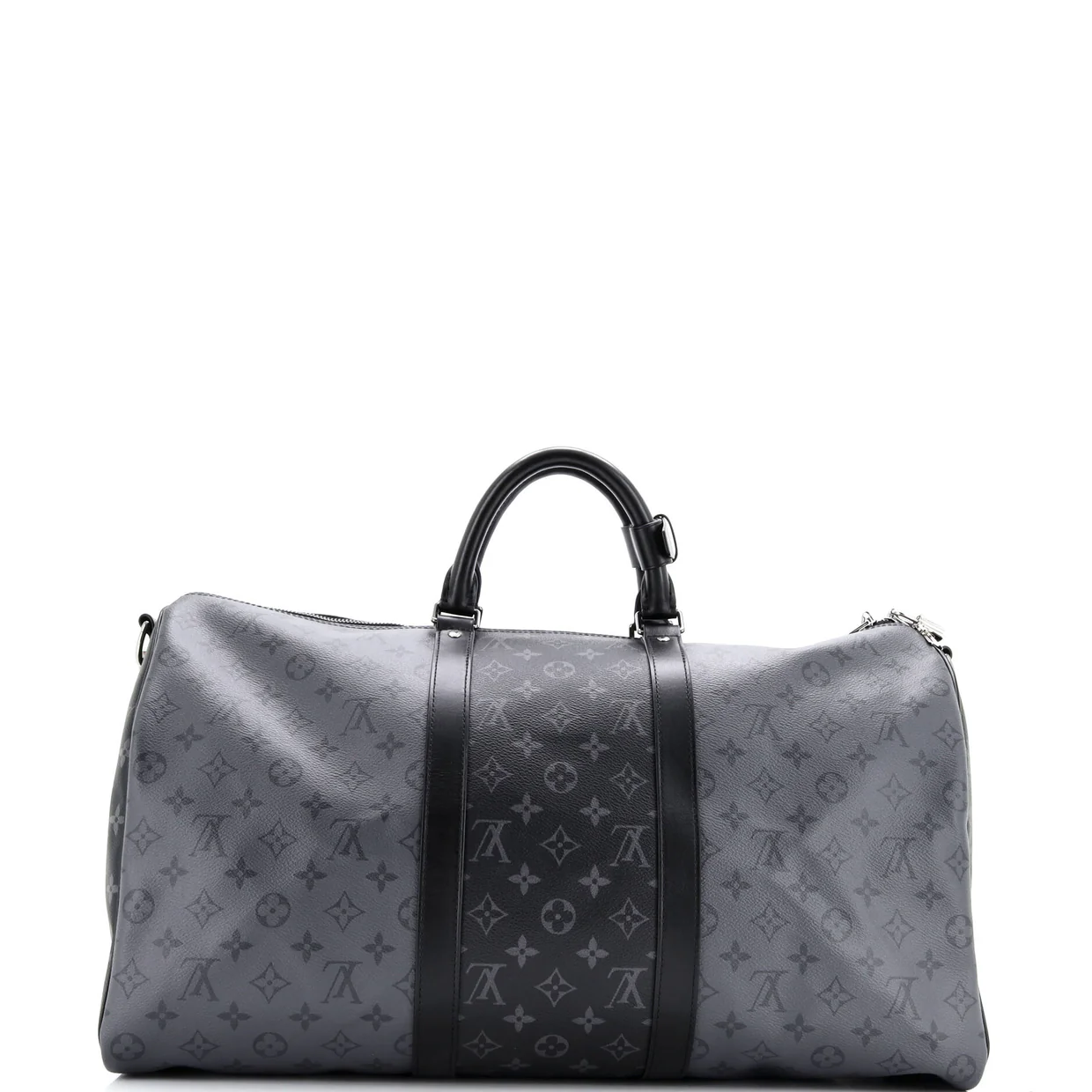 Keepall Bandouliere Bag Reverse Monogram Eclipse Canvas 50 - Deep Luxury