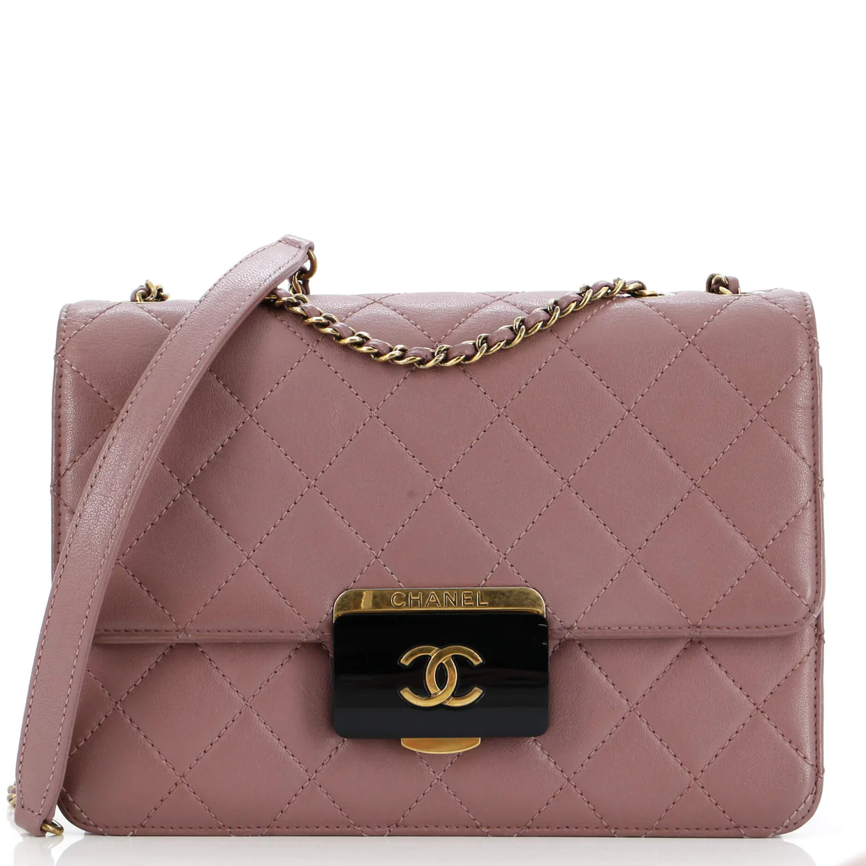 Beauty Lock Flap Bag Quilted Sheepskin Small - Deep Luxury