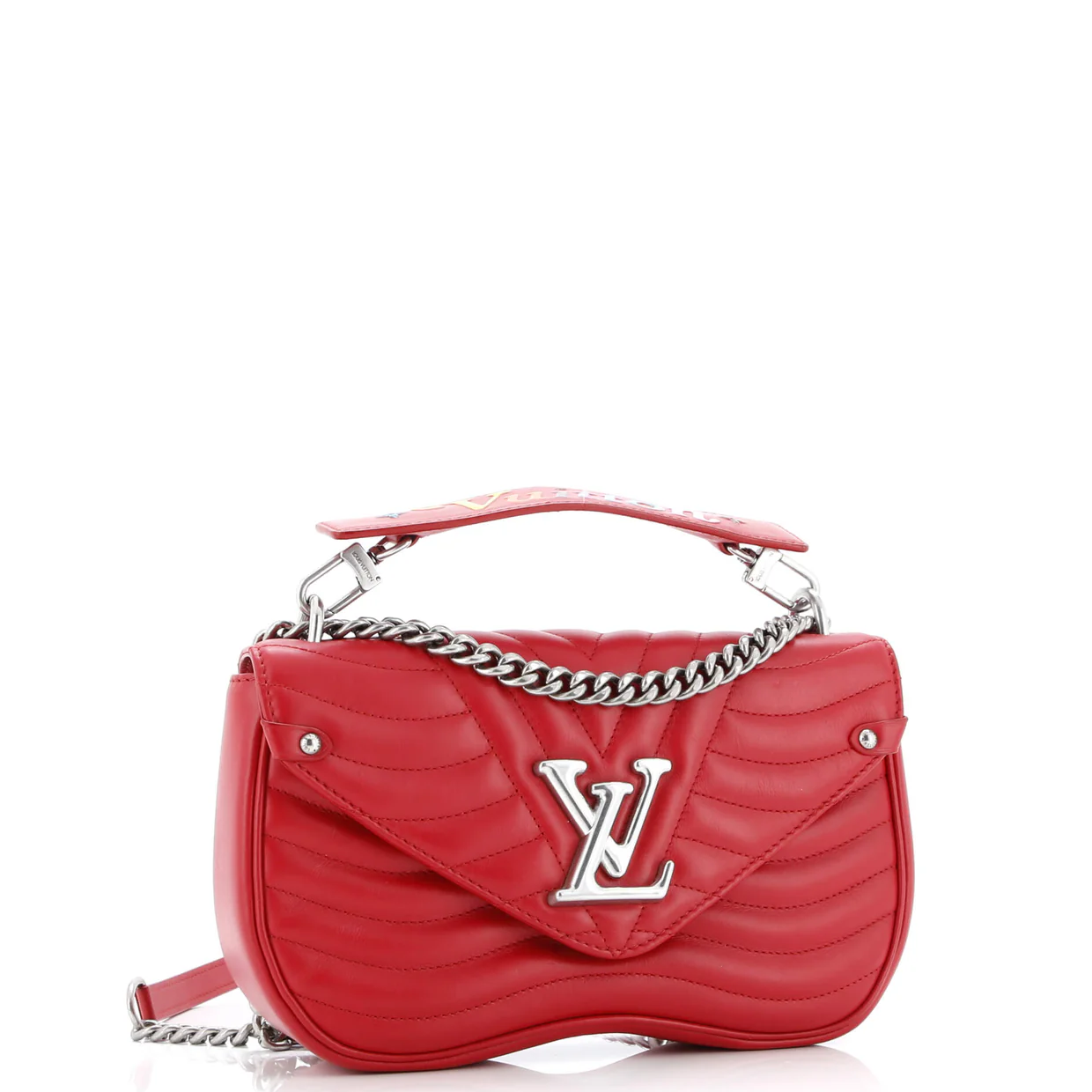 New Wave Chain Bag Quilted Leather MM - Deep Luxury