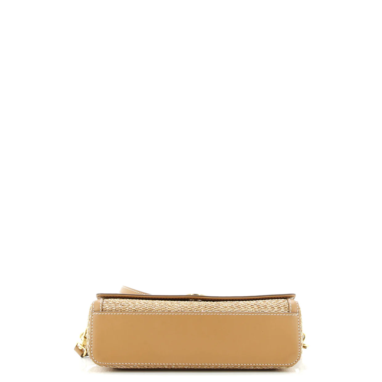 Note Top Handle Bag Embroidered Raffia with Leather - Deep Luxury