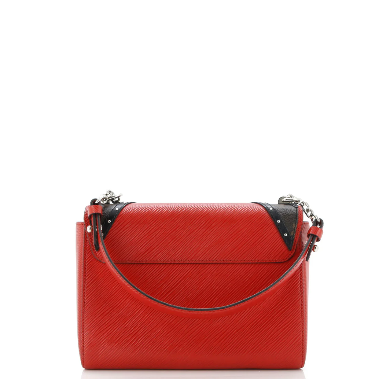 Twist Handbag Epi Leather with Monogram Canvas and Studded Leather MM - Deep Luxury