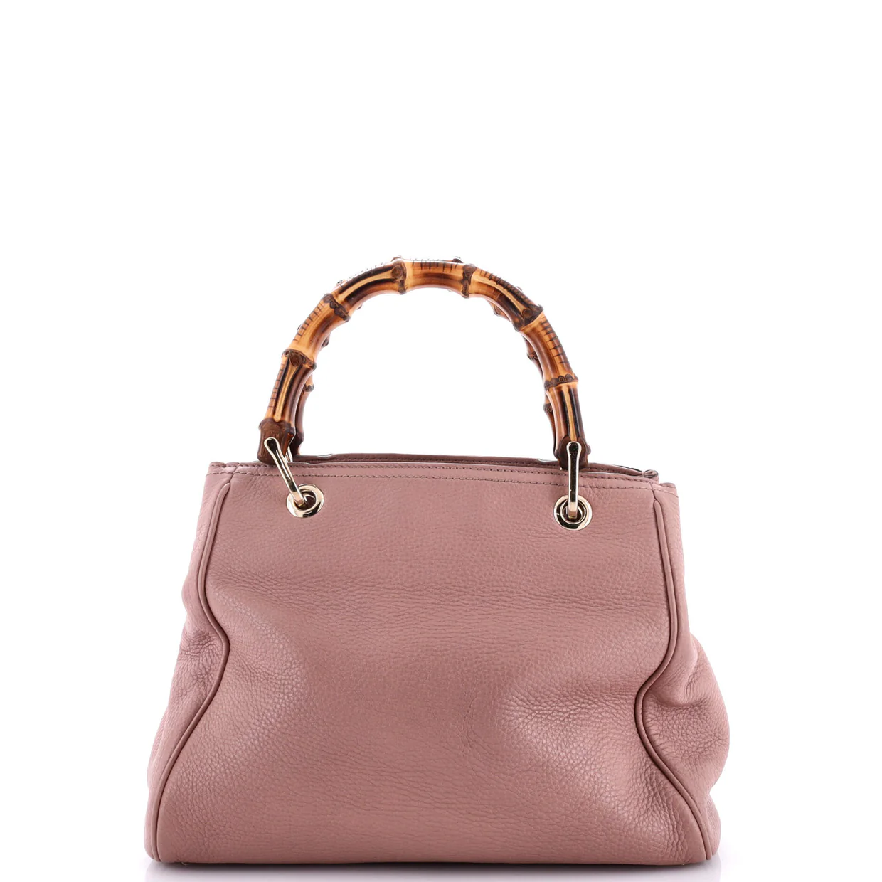 Bamboo Shopper Tote Leather Small - Deep Luxury