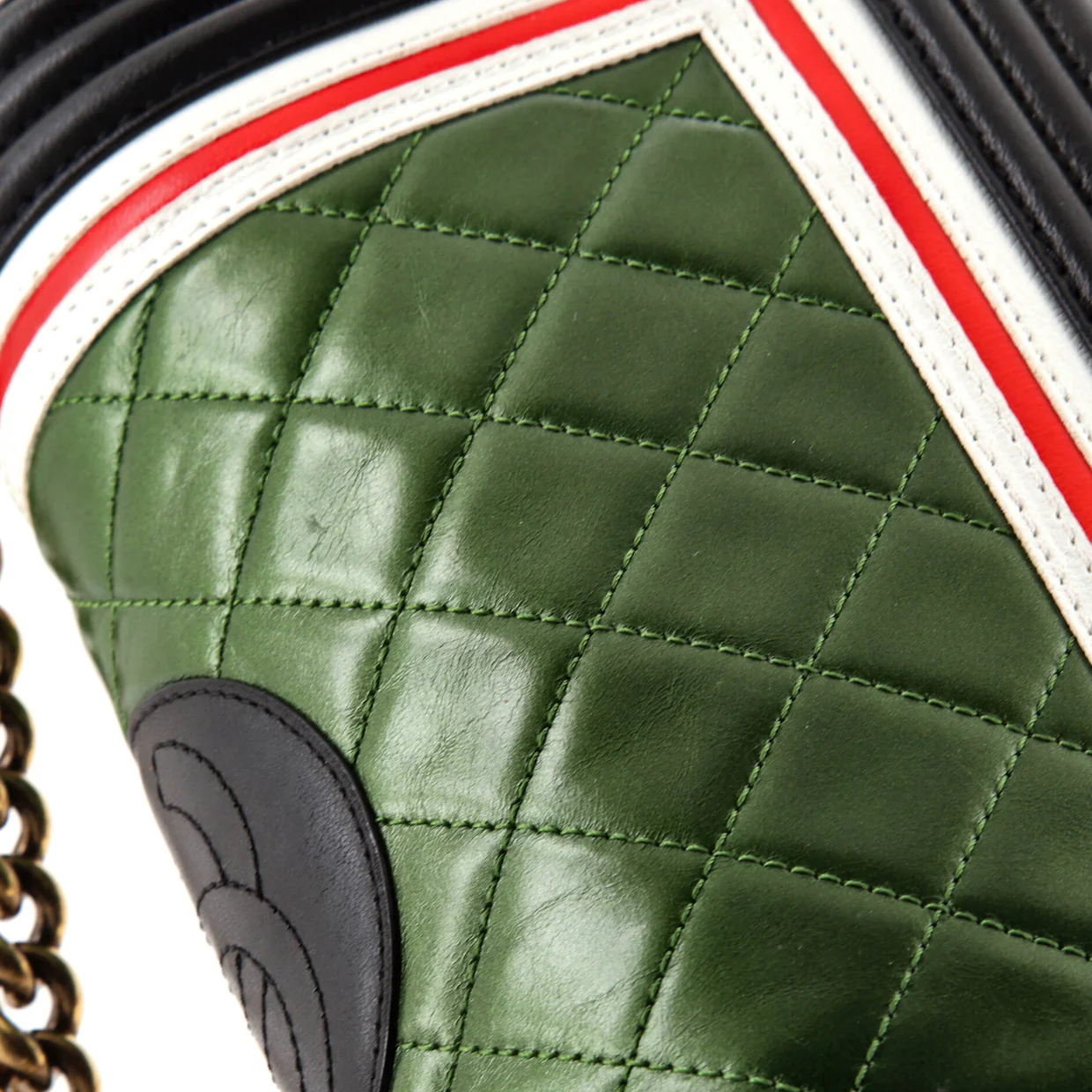 Crest Boy Flap Bag Quilted Lambskin Old Medium - Deep Luxury