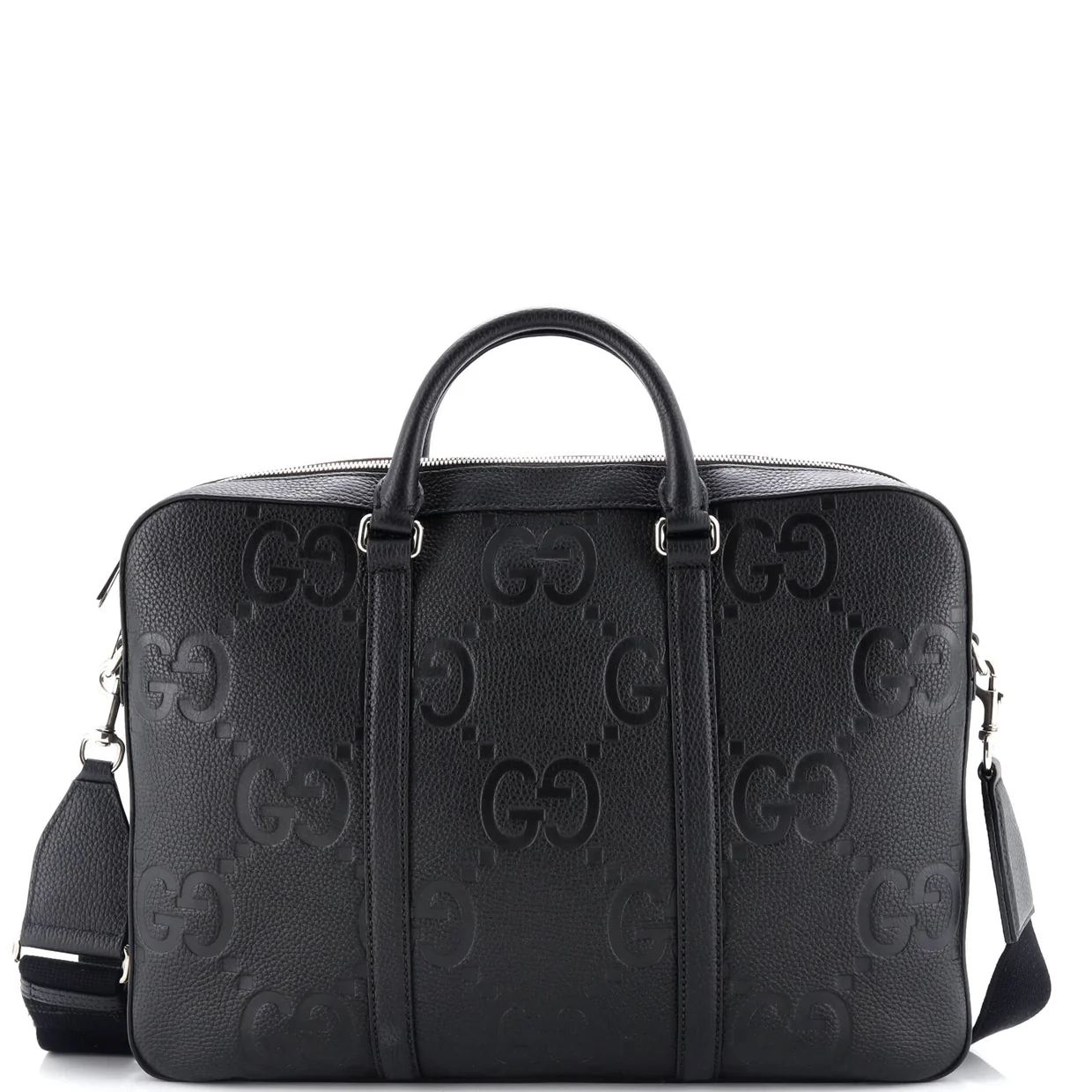 Convertible Briefcase Jumbo GG Embossed Leather - Deep Luxury