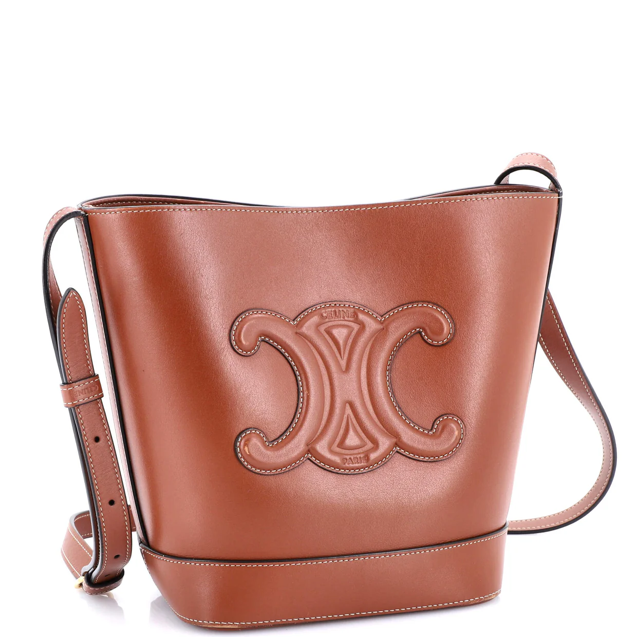 Cuir Triomphe Bucket Bag Leather Small - Deep Luxury