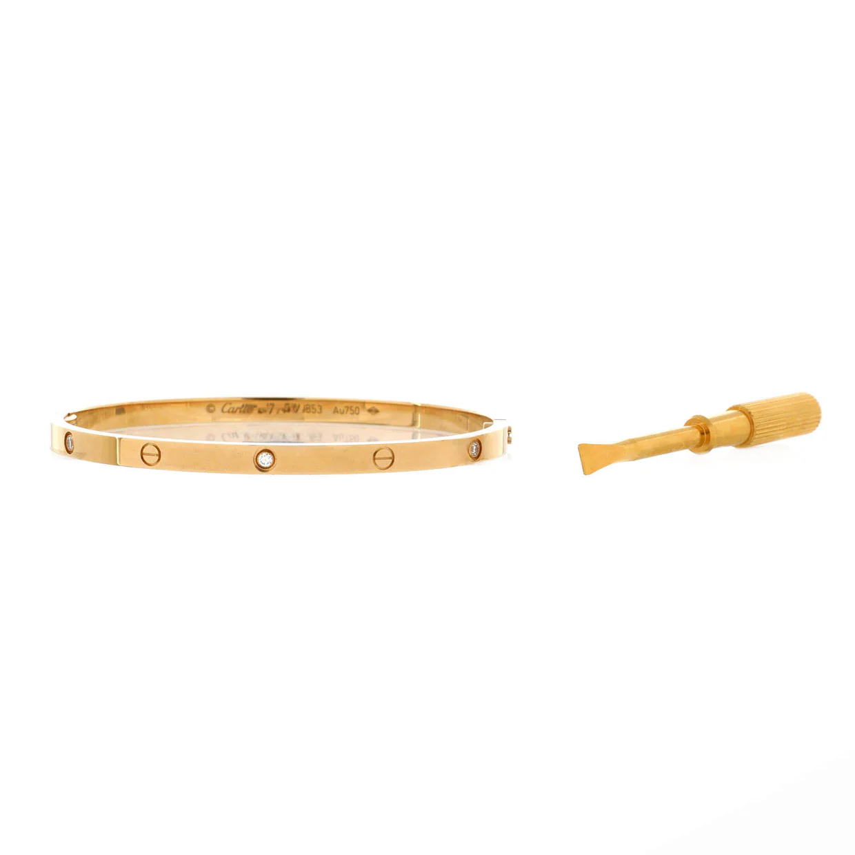 Love 6 Diamond Bracelet 18K Yellow Gold and Diamonds Small - Deep Luxury