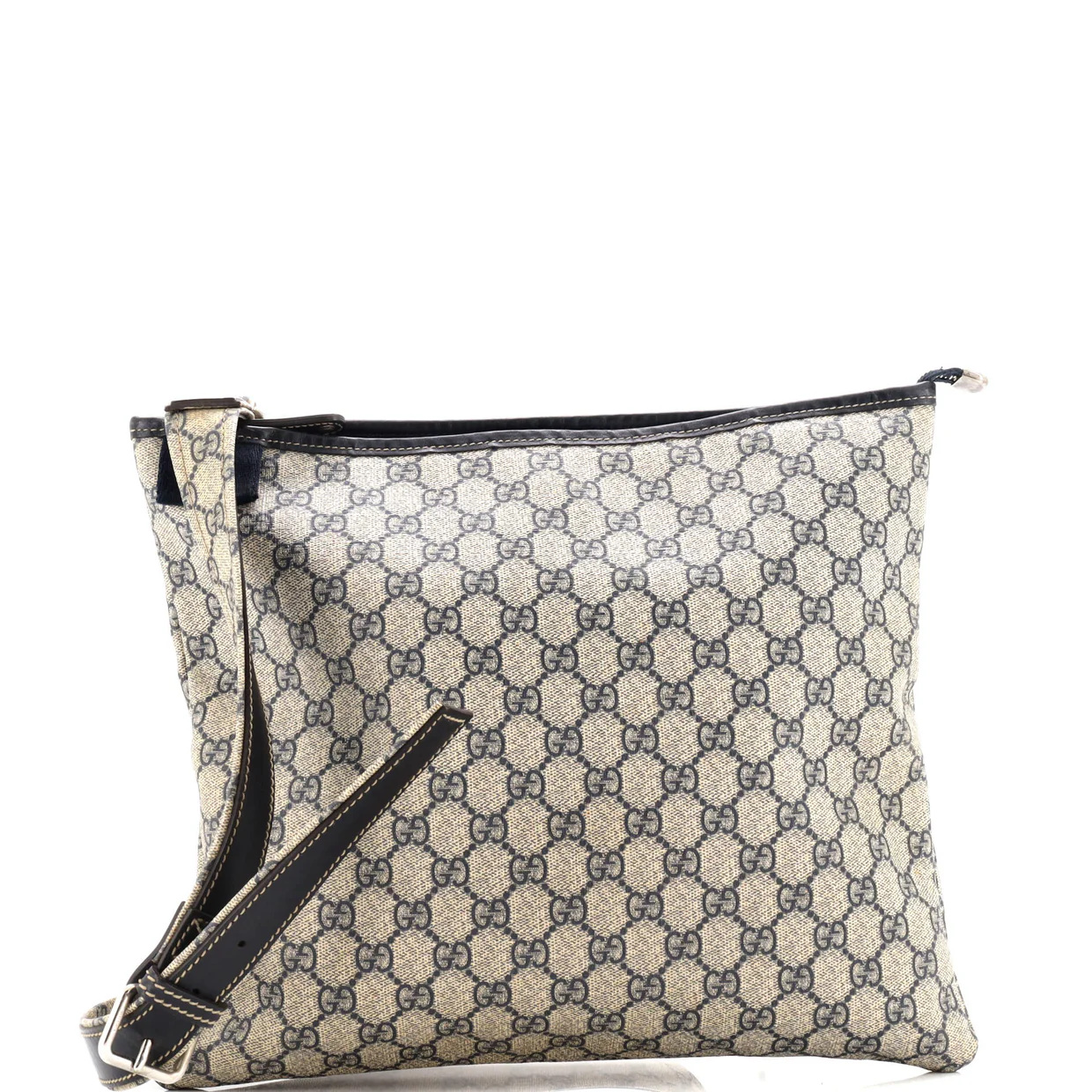 Web Loop Flat Messenger GG Coated Canvas Large - Deep Luxury