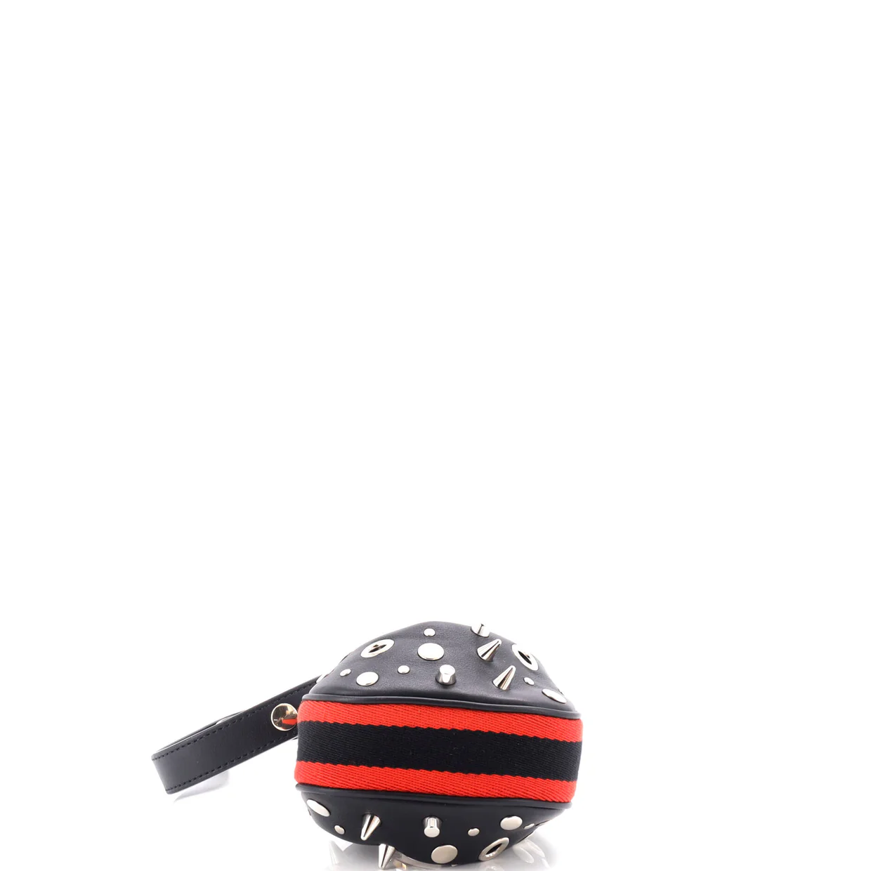 Attache Shoulder Bag Grommet Embellished Leather Mini - Deep Luxury