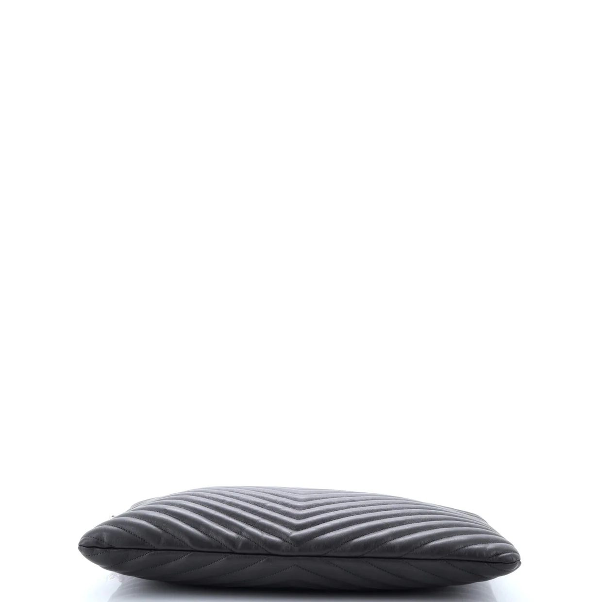 Classic Monogram Wristlet Pouch Matelasse Chevron Leather Large - Deep Luxury