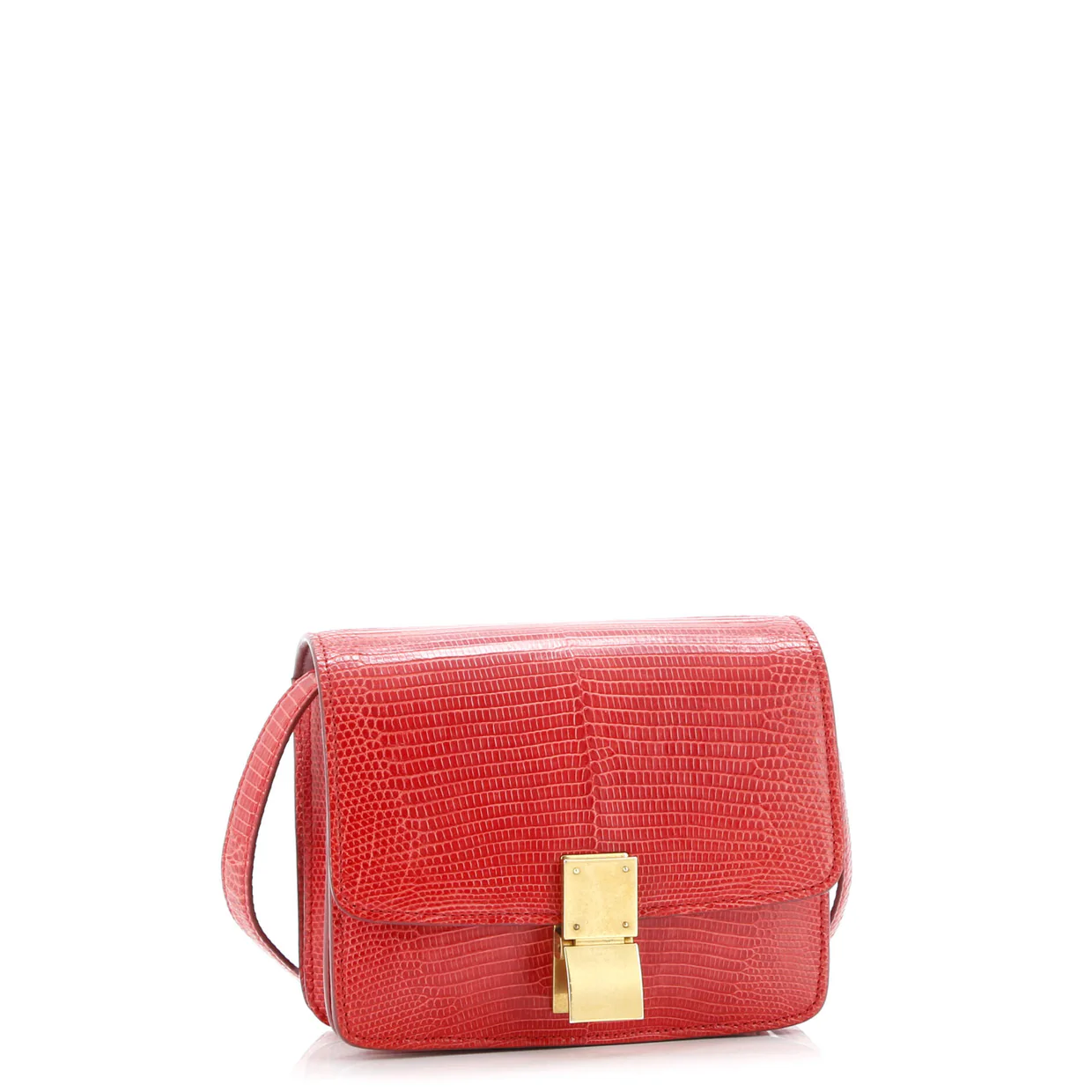 Classic Box Bag Lizard Small - Deep Luxury