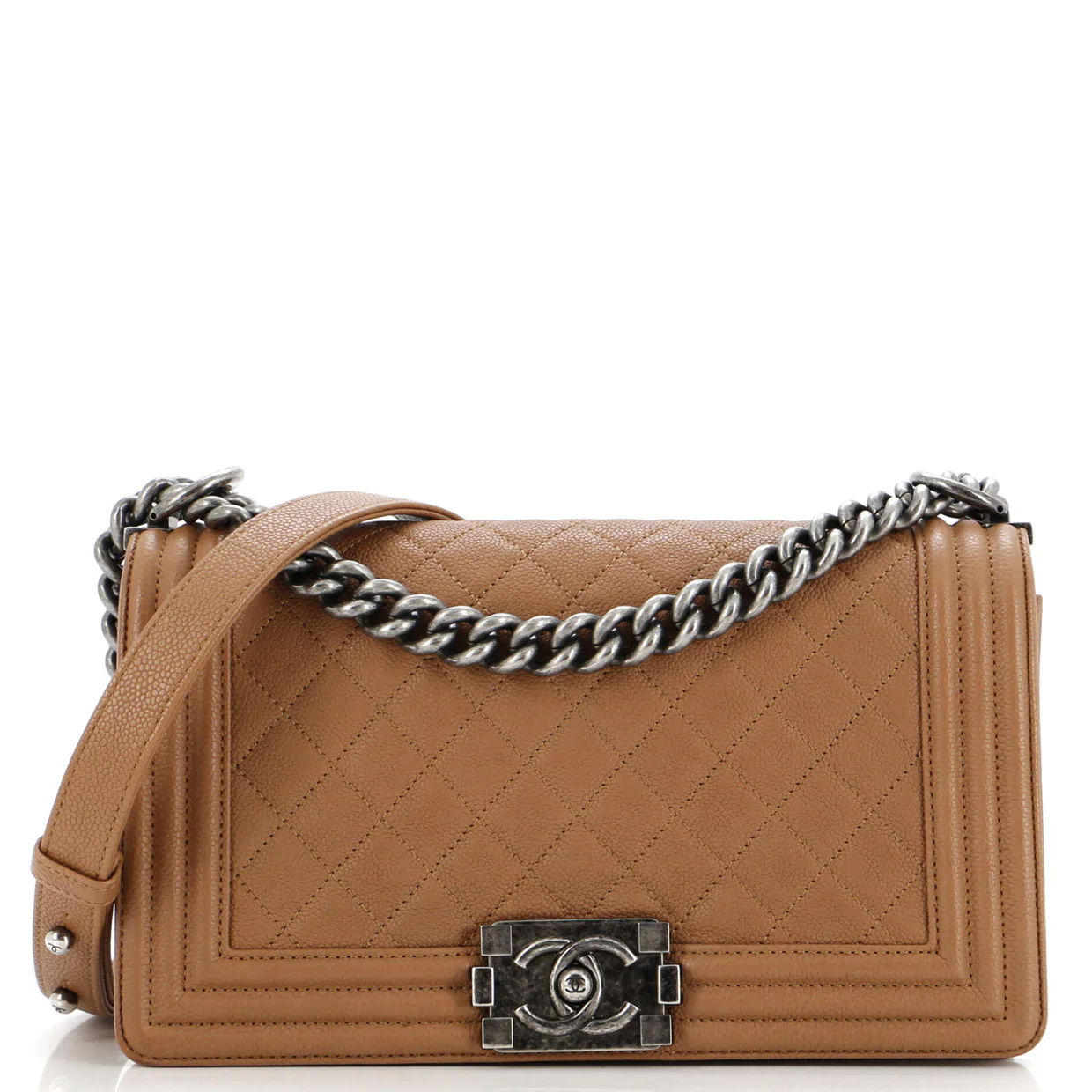 Boy Flap Bag Quilted Caviar Old Medium - Deep Luxury