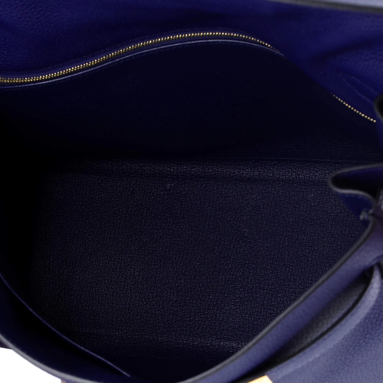 Kelly Handbag Bleu Encre Togo with Gold Hardware 32 - Deep Luxury