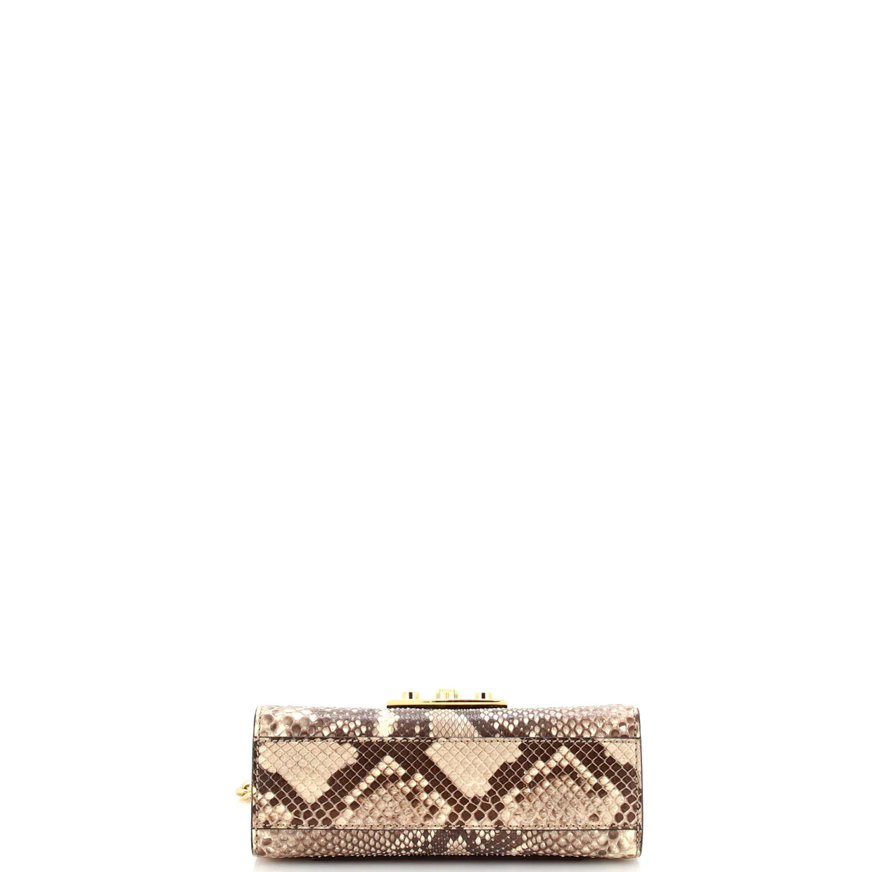 Padlock Shoulder Bag Python Small - Deep Luxury