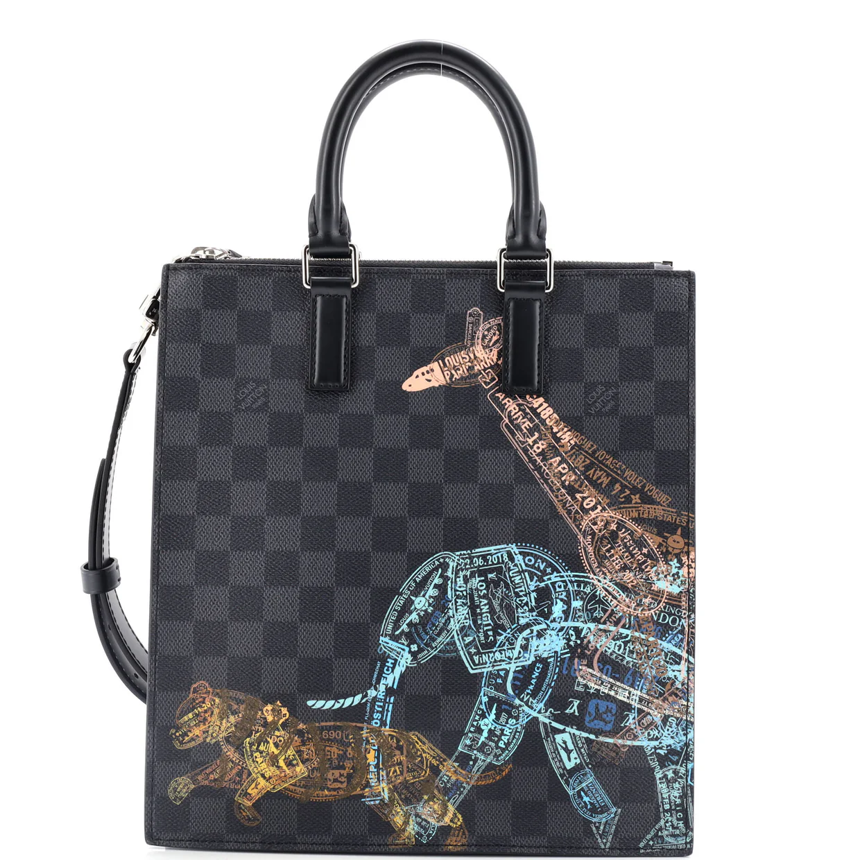 Sac Plat Cross Bag Limited Edition Wild Animals Damier Graphite - Deep Luxury