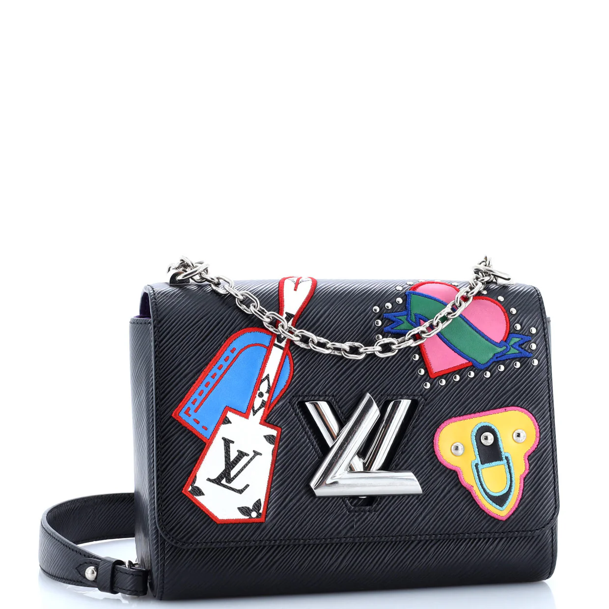 Twist Handbag Limited Edition Patches Epi Leather MM - Deep Luxury